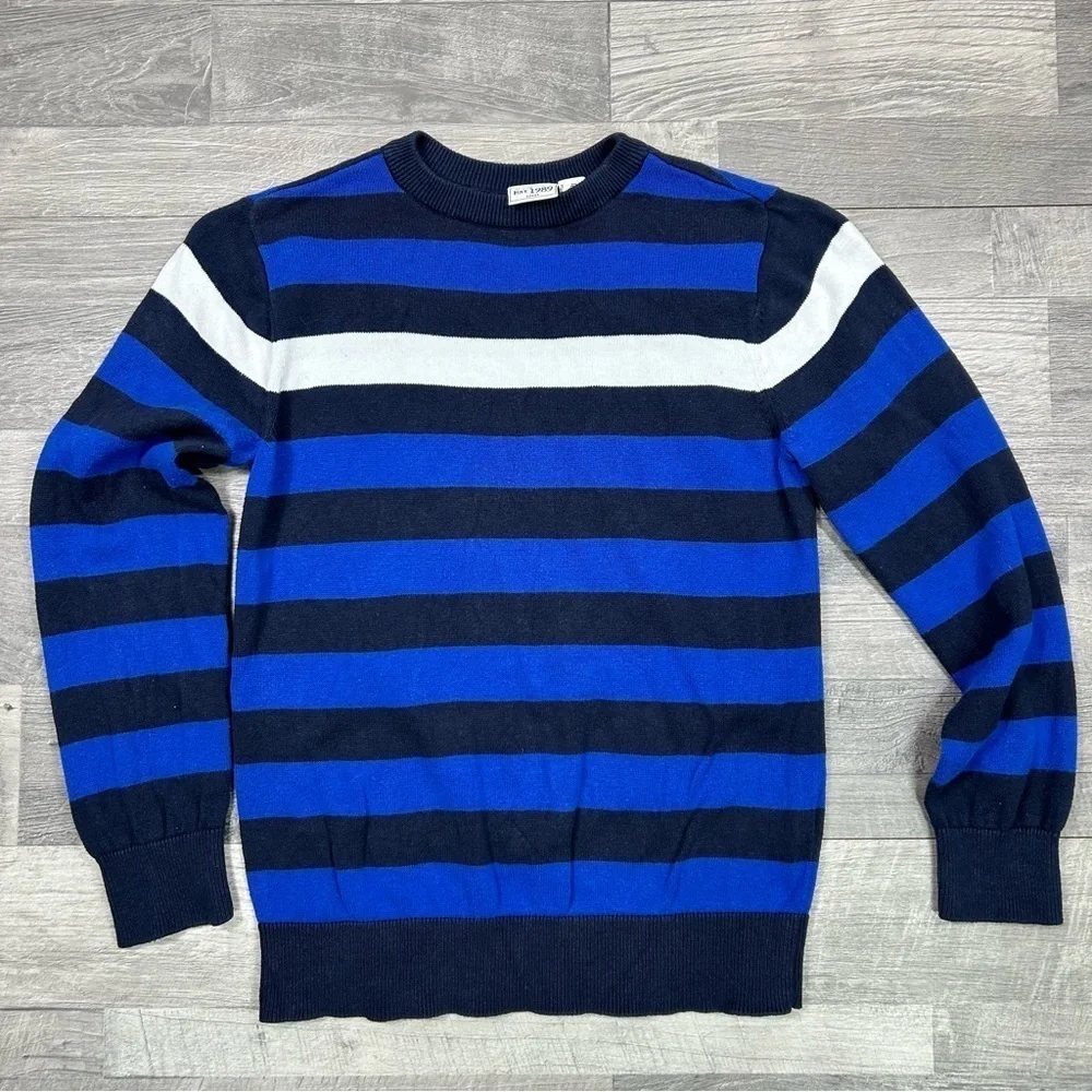 Children's Place Boys Blue Striped Sweater M